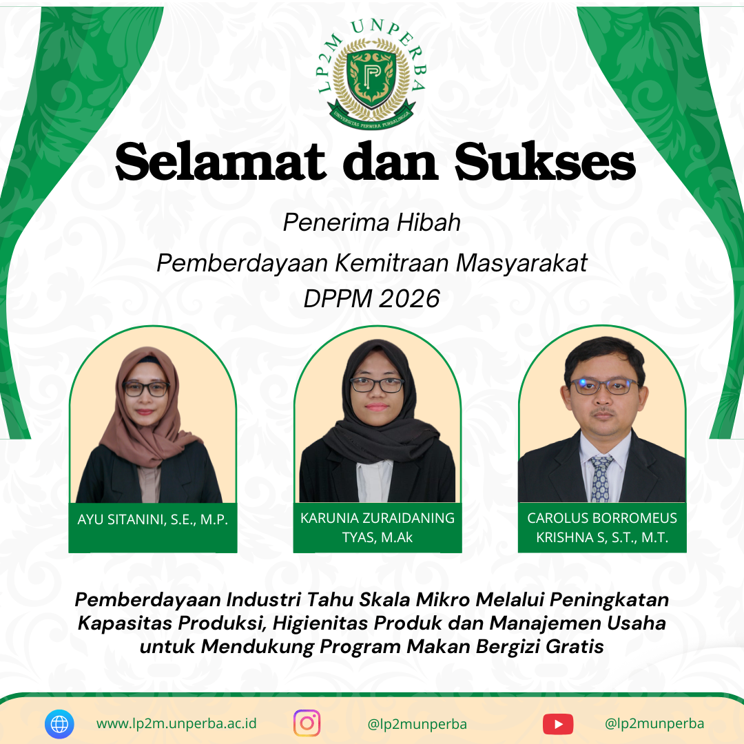 Dosen UNPERBA Raih Hibah Pemberdayaan Kemitraan Masyarakat DPPM 2026